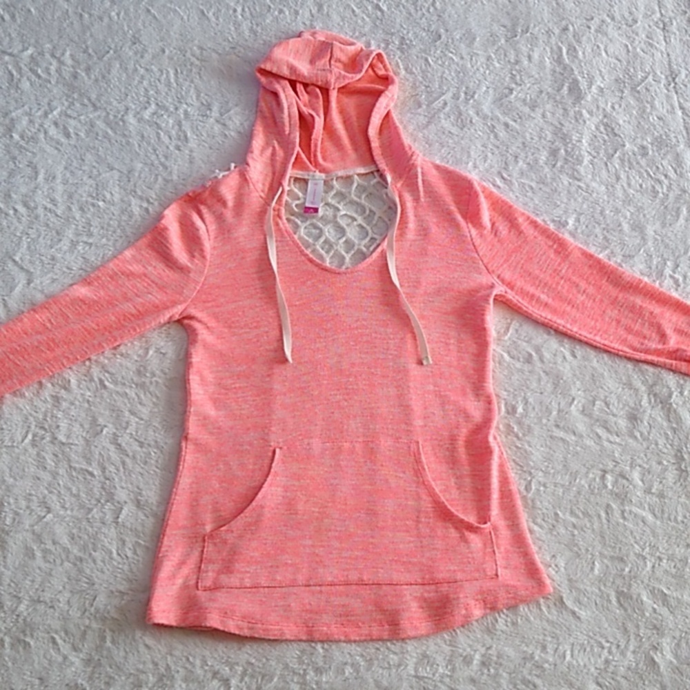 No Boundaries Hooded Pullover Crochet Top